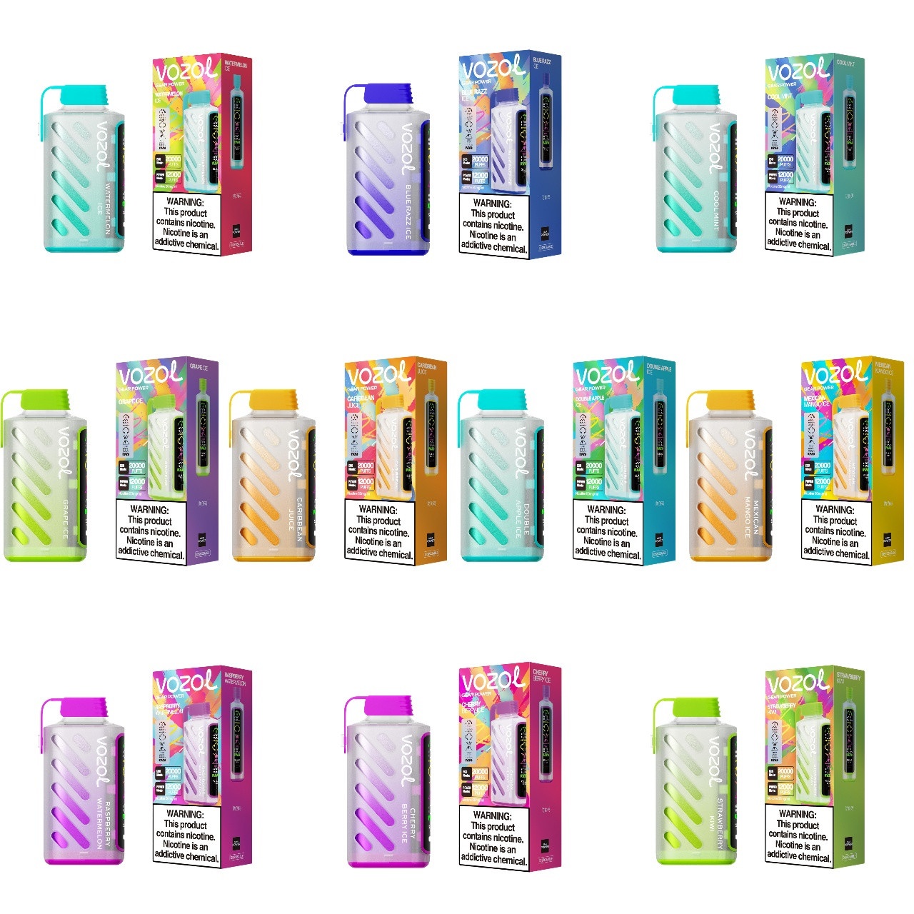 Vozol Gear Power 20,000 Puff Disposable 650mah battery